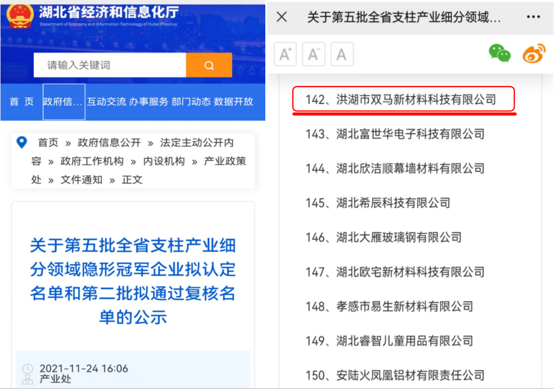 湖北省支柱產(chǎn)業(yè)細(xì)分領(lǐng)域隱形冠軍